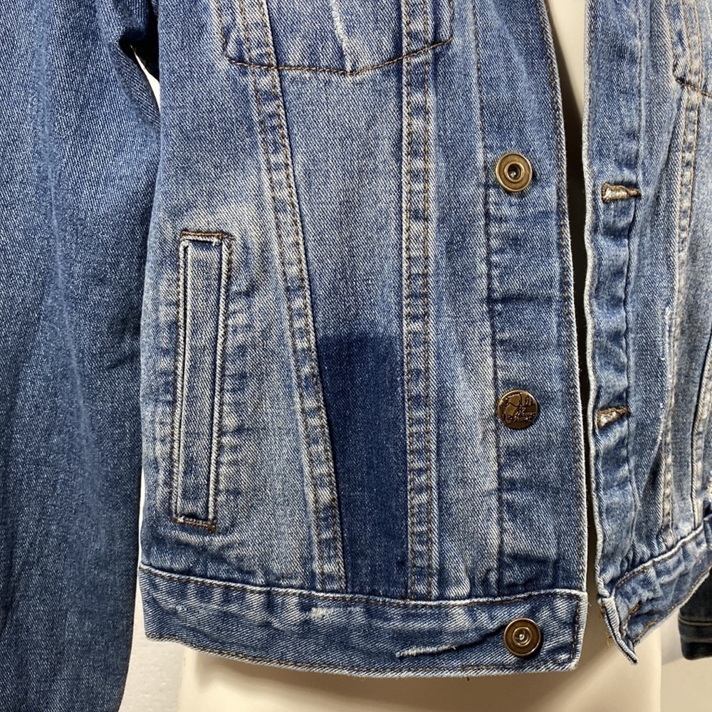 Dex distressed jeans jacket with removable hood​​​​​​​​​​​​​​​​ - Picture 5 of 11